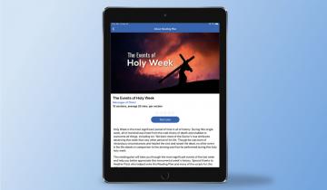 Screenshot of The Events of Holy Week Reading Plan by ScripturePlus.