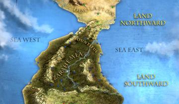 Theoretical map of Book of Mormon lands by Tyler Griffin and the BYU Virtual Scriptures Group